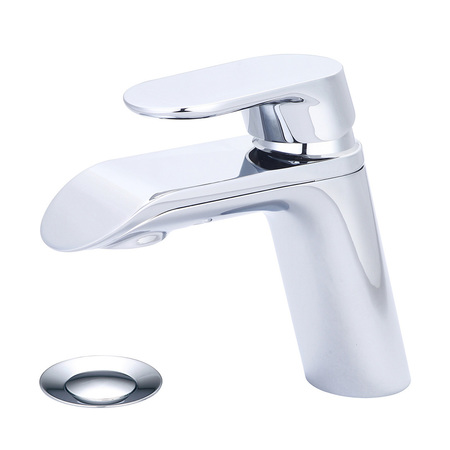 OLYMPIA FAUCETS Single Handle Bathroom Faucet, Compression Hose, Single Hole, Chrome, Weight: 3.6 L-6033